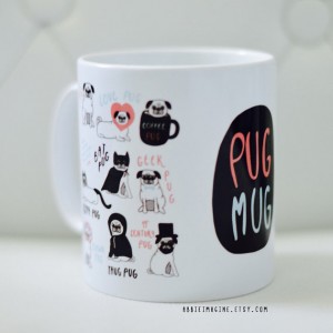 Pug Mug by AbbieImagine