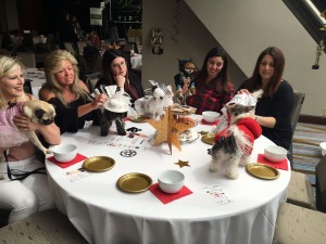 at the table at woofstock high tea